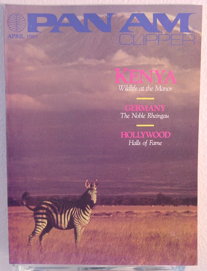 1985 April, Clipper in-flight Magazine with a cover story on Kenya.